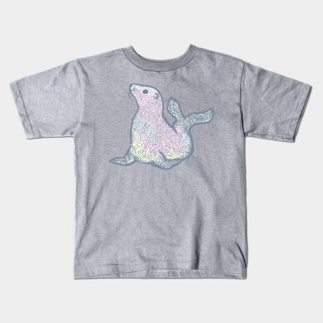 Fur seal Kids T-Shirt by Kuhtina